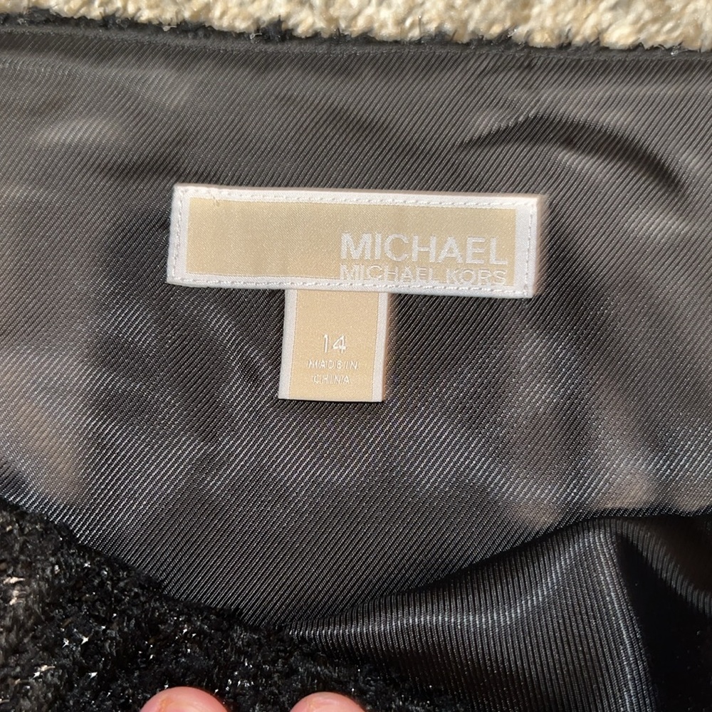 NWT MICHAEL KORS High-Waisted Tweed Mini Skirt Size 14 - Picture 10 of 14